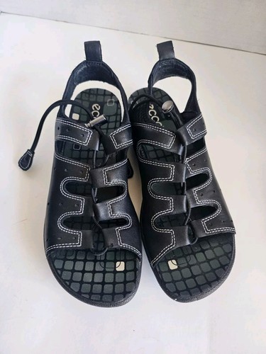 ECCO OPEN TOE SLINGBACK BLACK SANDALS SZ. 37 US .6.5 - Picture 2 of 7