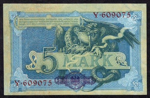 Germany 5 Mark 1904 P8a Unc - Picture 2 of 4