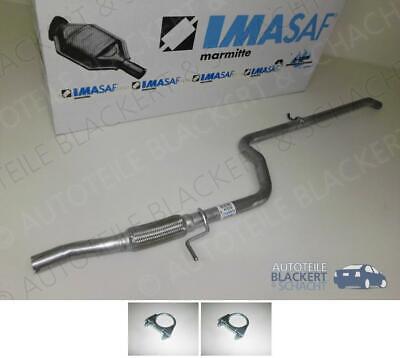 Imasaf Auspuff Mittelrohr + Schellen für Fiat Panda 1100 4X4 2001-2004 Euro3-image
