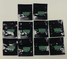 10 XXX-SMALL SMELLY PROOF STORAGE PLASTIC BAG SOLID BLACK. 2" x 2"