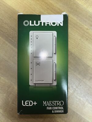 Lutron Maestro Fan Control and Light Dimmer - White