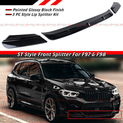 For 19-21 BMW X3M X4M Competition F97 F98 Glossy Black Front