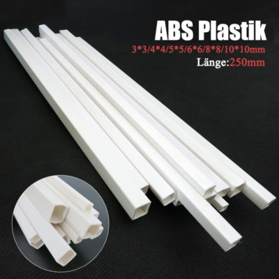 10pcs ABS Square Tubes -  Plastic Conduit Pipes for DIY Models Wire Pole Mods