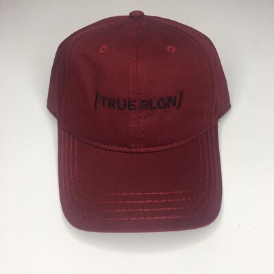 True Religion Sample Dark Red Hat Embroidered Baseball Cap New W/O Tags 