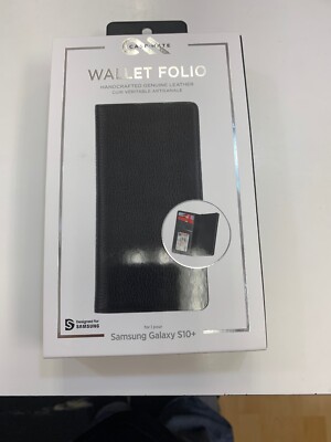 Case-Mate Wallet Folio Leather Case for Samsung Galaxy S10+ Plus - Black NEW