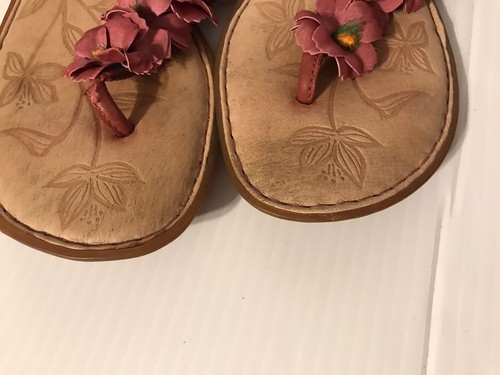 Born Ankle Strap Thong Leather Sandals Size 9 - Zdjęcie 4 z 9
