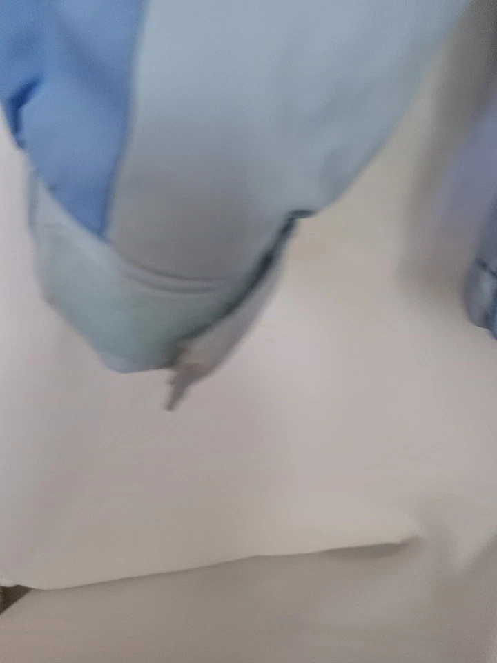 Girls Coat Blue/White Sz 14 Arizona Water Repellent Fleece/Nylon Lined No Hood - Image 3 of 4