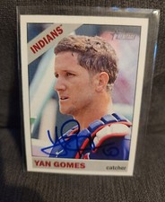 Yan Gomes Autograph Signed 2015 Topps Heritage Cleveland Indians