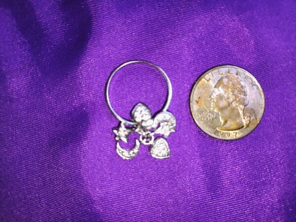 UNIQUE SOLID Sterling SILVER  Moving Cocktail Rin… - image 2