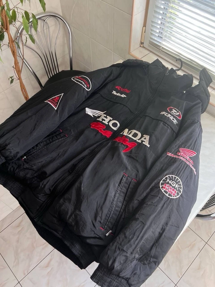 Chaqueta de Invierno HONDA The Red Riders Racing De Colección Años 90 Negra Bikers ESTADO USADO Foto 3 de 4