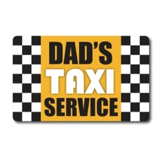Dad's Taxi Service Magnet Decal, 5x8 Inches, Automotive Magnet for Car
