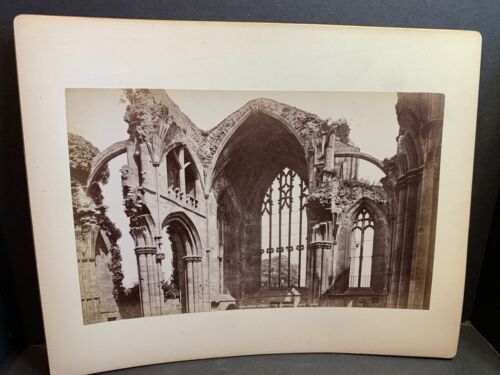 Victorian 8x10" Cabinet Photo, Melrose Abbey, The Chancel, Scotland - Picture 1 of 3