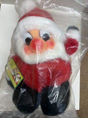 Vintage Santa's First Choice Lovable Santa Soft Rubber Face Christmas Plush