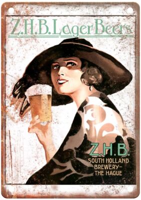 South Holland Vintage Liquor Poster Retro Look Reproduction Metal Sign E1422
