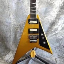 Rhoads Pearl Arrow Electric Guitar Gold H-H Pickups Tremolo Bridge Guitar