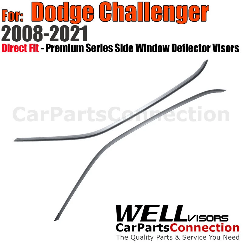 Viseras WELL para Dodge Challenger 2008-2022 viseras de ventana protectores de lluvia premium Foto 2 de 4