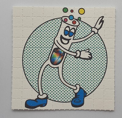 Dancing Test Tubes Blotter Art Psychedelic Art LSD Acid Art 100 Tab Sheet Gift