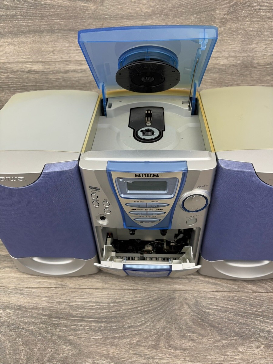 Aiwa Micro Compact CD/Am-Fm& Cassette Shelf Stereo LCX-107 Tested