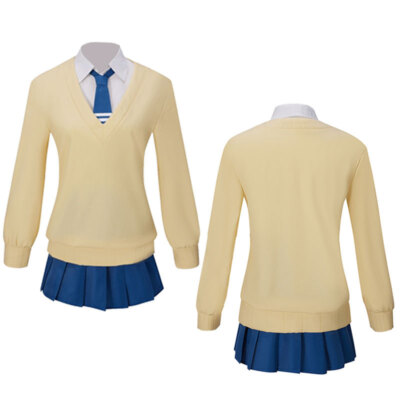 Anime Mieruko chan Miko Yotsuya Cosplay Costume JK Dress Halloween
