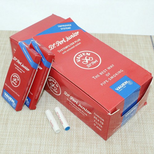 250pcs Tobacco Pipe Filters 9mm Smoking Pipe Activated Carbon Filter For VAUEN