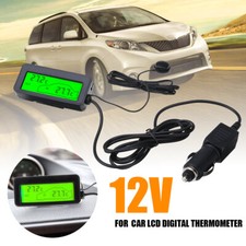 12V Car Auto Digital LCD Display Indoor Outdoor Temperature Meter Thermometer