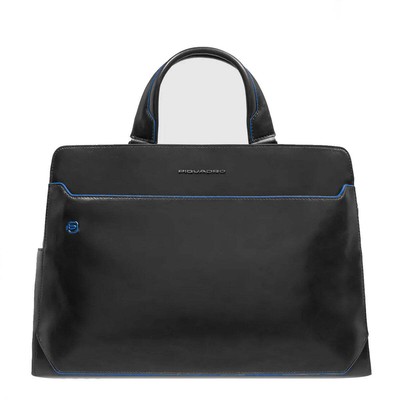 NEW Piquadro - Laptop Briefcase Blue Square 15.6'' Nero - CA6590B2 - NERO AUTHENT