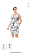 Tommy Bahama Women’s Bombaisley Shift Dress Coconut Paisley M Linen Blend