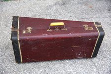 Vintage Getzen Elkhorn trumpet Horn Bugle Trombone Antique Instrument Case ONLY