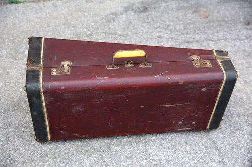 Vintage Getzen Elkhorn trumpet Horn Bugle Trombone Antique Instrument Case ONLY - Picture 1 of 14