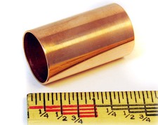 Polished Copper Pipe Stubby Slide: 1 1/2" Great for Cigar Box Guitar!