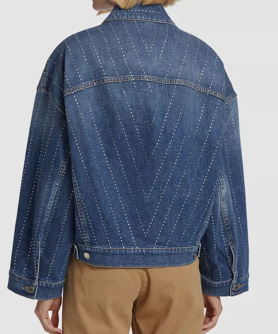 ジャケット Stella McCartney FW25 Flannel Sb Jacket (6501563CU703 6105) Stella Mccartney - Girl Jacket With Flower - annameglio.com