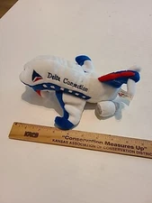 Vintage Comair RJ Delta Talking Bean Bag Plush Plane Halo- Works!