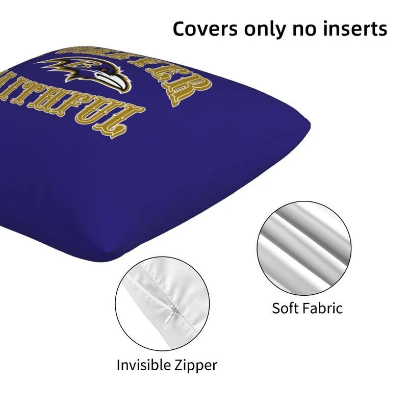 Baltimore Ravens Forever Faithful Throw Pillow Cover Set