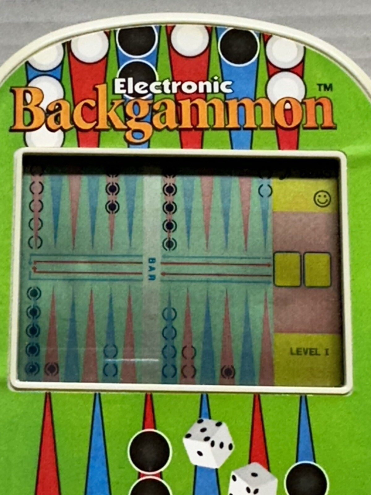 RARE MGA ELECTRONIC BACKGAMMON TRAVEL HANDHELD GAME! DICE LAS VEGAS