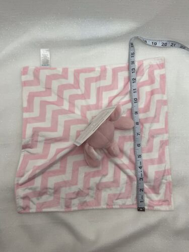 Carters Pink White Chevron Stripe Elephant Security Blanket Lovey Plush 67251 - Picture 10 of 14