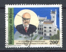 Benin 2001 • Sc# 1220 • 200 fr. • Ed, Bouchet conference • Used F-VF (SU-8904)