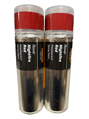 #ad ROVER NIGHTFIRE RED PEARLESCENT SPRAY PAINT 300ML CANS HALFORDS X2 GBP 17.99