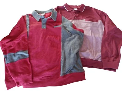 Vintage BOWLING SHIRTS Haband Casual Joe COLLARED Long Sleeve POLO Pocket 3XL - Image 1 of 4
