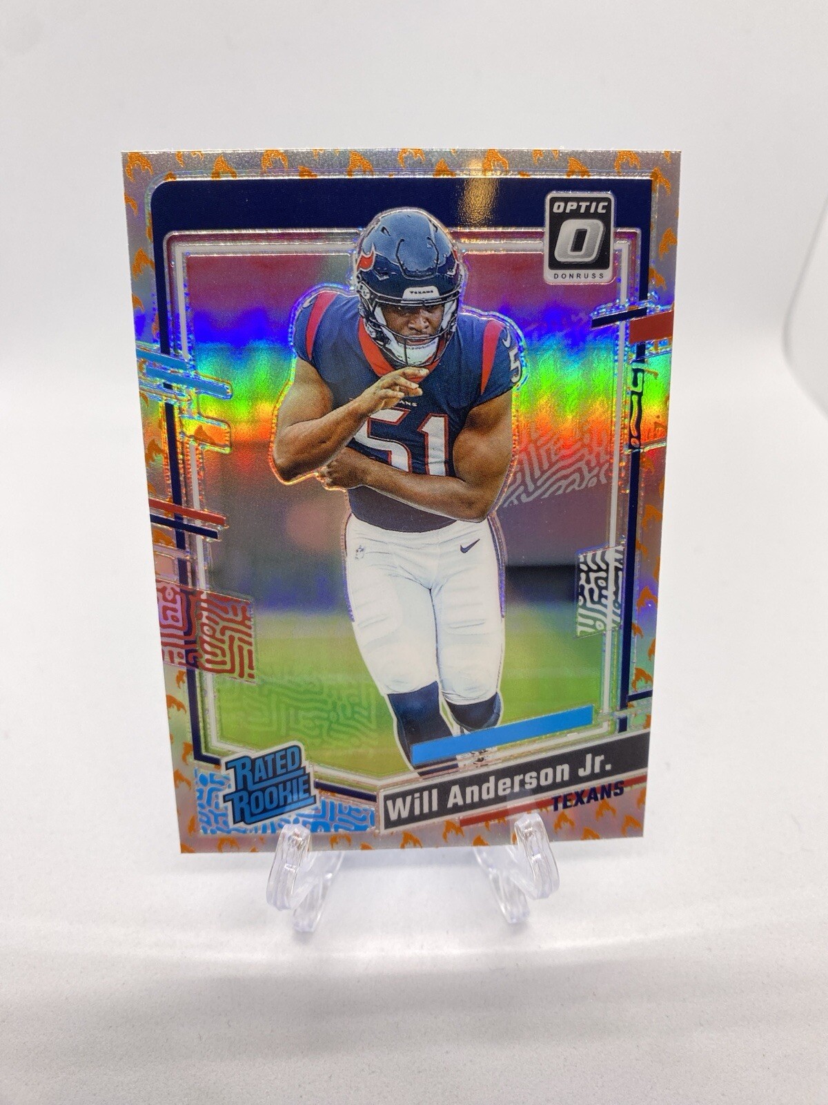 Will Anderson Jr. 2023 Optic Rated Rookie Fire Emoji Prizm RC #246 TEXANS