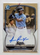 2023 Bowman Chrome Jhonny Piron Auto #CPA-JPN Tampa Bay Rays