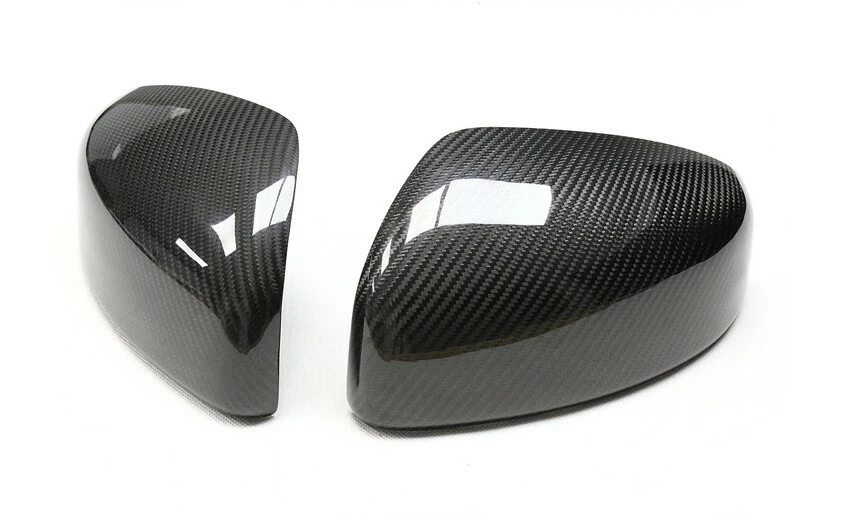 Pegatina de cubierta de espejo retrovisor de fibra de carbono seca real apta para Nissan 370Z Z34 (2008-2019) Foto 4 de 4