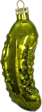 KURT ADLER 4" HAND BLOWN GLASS TRADITIONAL CHRISTMAS PICKLE XMAS ORNAMENT GC0034
