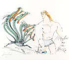 New ListingHuge - Signed Gerald Scarfe Hercules Walt Disney Pink Floyd drawing cel Print