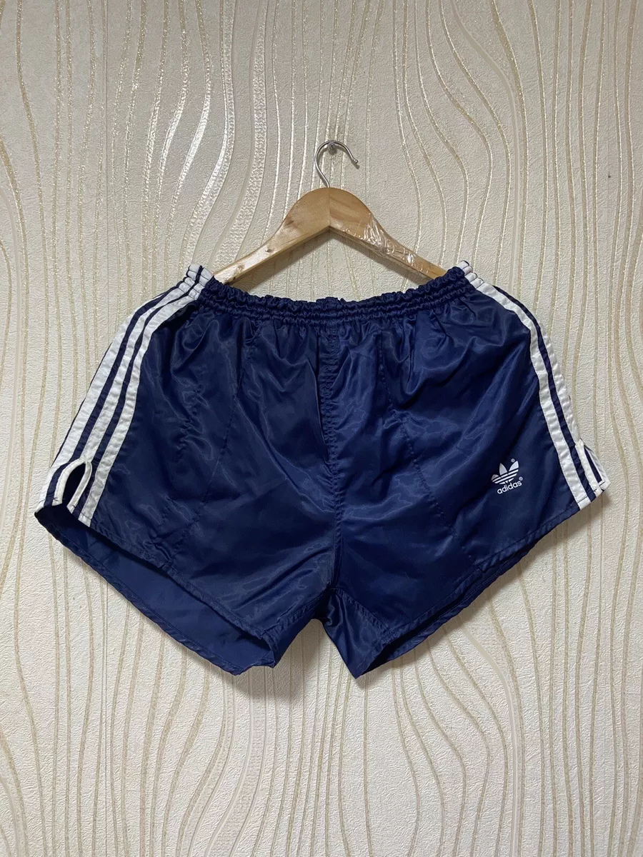 ADIDAS VINTAGE SHORTS FOOTBALL SOCCER RUNNING sz XL NAVY 80s 90s