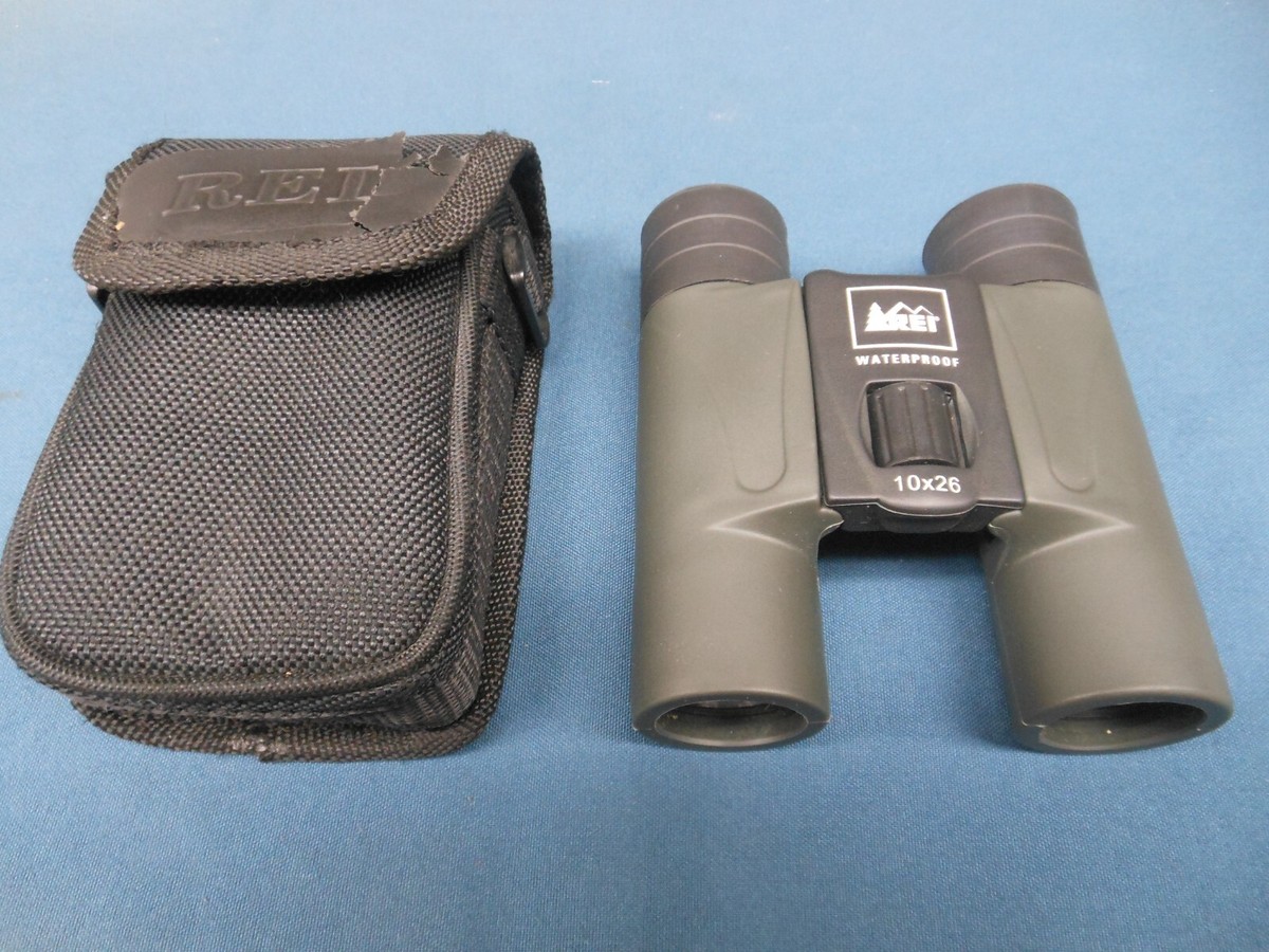 REI 10x26 Compact Binoculars Waterproof Camping Hiking Birding