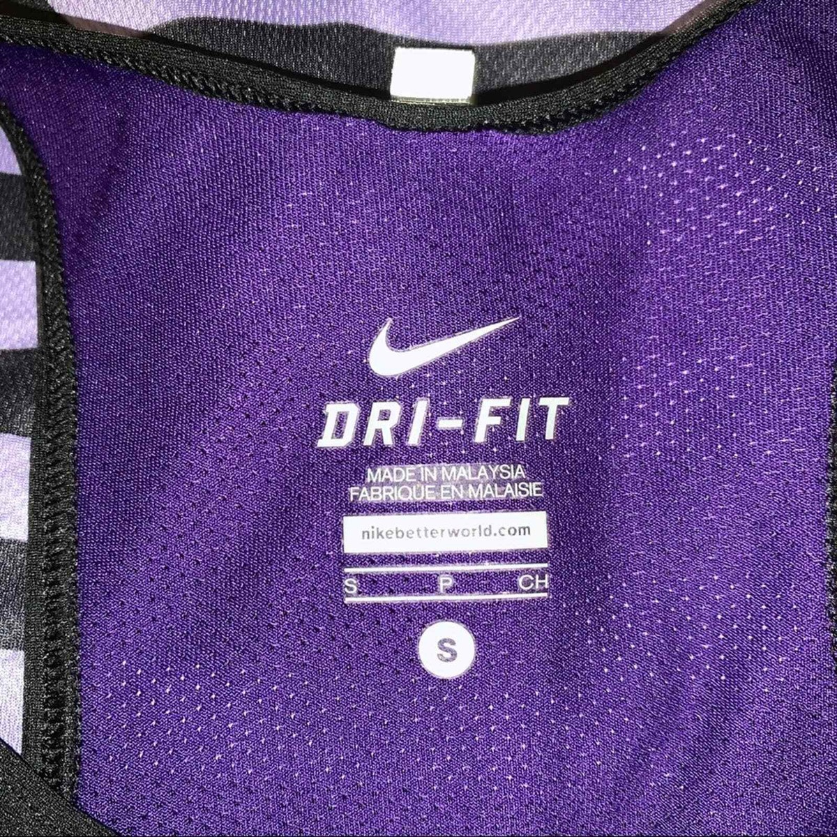 Nike Dri-Fit Women's Purple Stripe Tank Top Size S | eBay