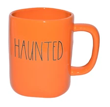 Rae Dunn HALLOWEEN "HAUNTED" Mug Orange 24 OZ by Magenta Artisan Collection