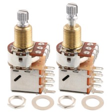 2x Push Pull Potentiometer Audio Taper Guitar Volume Tone 3/8" Split Shaft