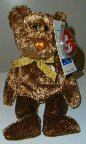 Ty Beanie Baby - CHAMPION (SPAIN) Bear Fifa World Cup Soccer 8" MWMT Plush Toy - Picture 2 of 6