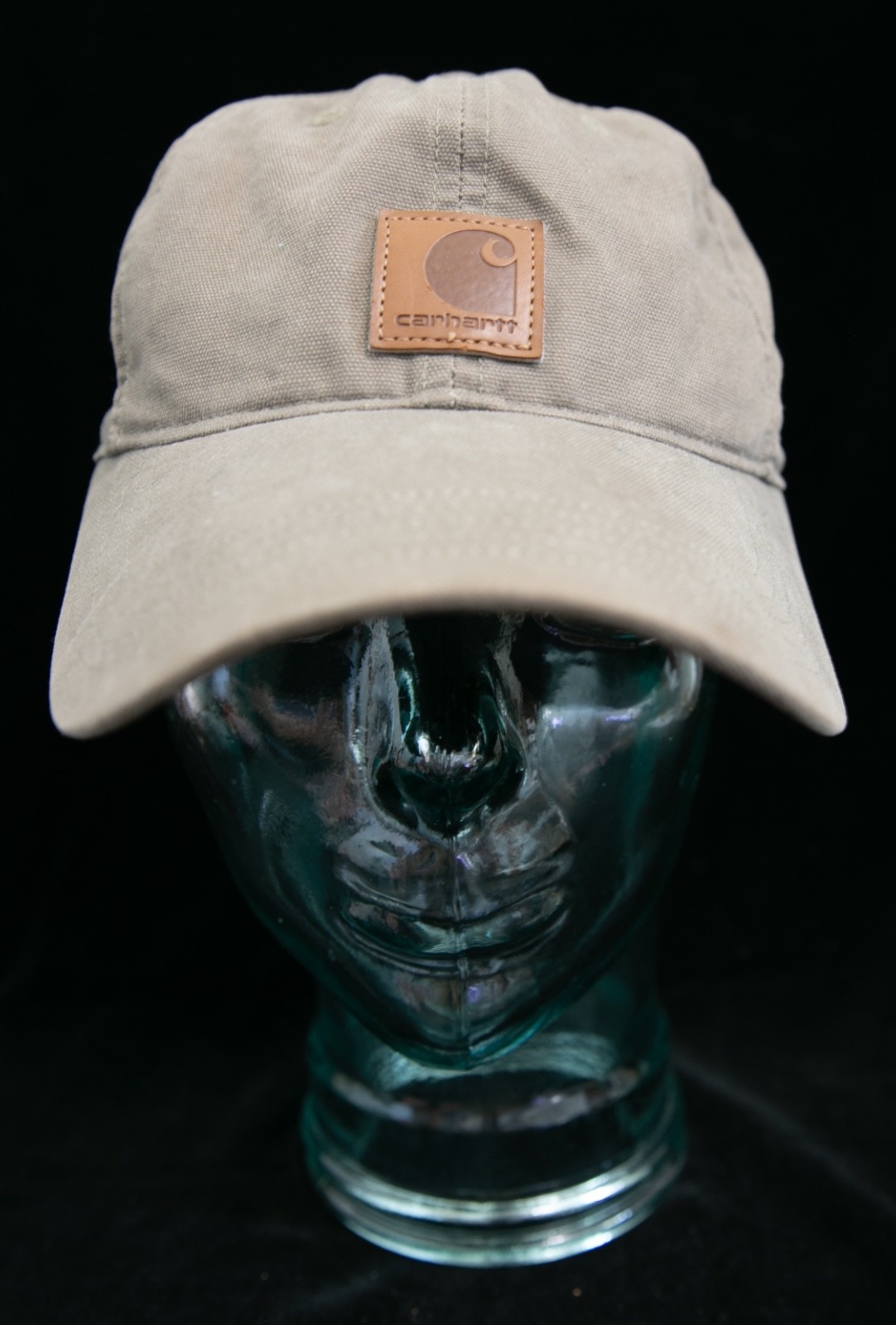 Carhartt Odessa Green Cotton Relaxed Hat/Cap W Leather Logo Patch Nice Cpix